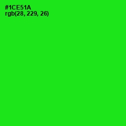 #1CE51A - Green Color Image