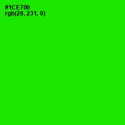 #1CE700 - Green Color Image