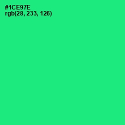 #1CE97E - Spring Green Color Image