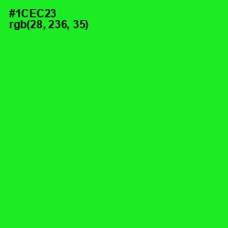 #1CEC23 - Green Color Image