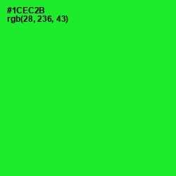 #1CEC2B - Green Color Image