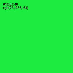 #1CEC40 - Malachite Color Image