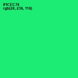 #1CEC74 - Spring Green Color Image