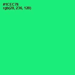 #1CEC78 - Spring Green Color Image