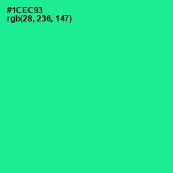 #1CEC93 - Shamrock Color Image