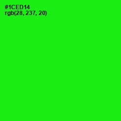 #1CED14 - Green Color Image