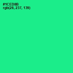 #1CED8B - Shamrock Color Image