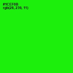 #1CEF0B - Green Color Image