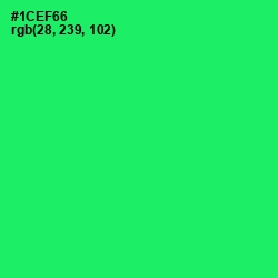 #1CEF66 - Spring Green Color Image