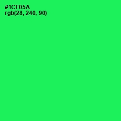 #1CF05A - Malachite Color Image