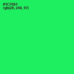 #1CF061 - Spring Green Color Image