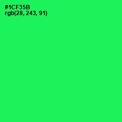 #1CF35B - Malachite Color Image