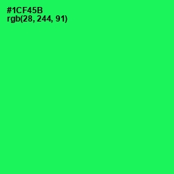 #1CF45B - Malachite Color Image