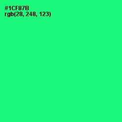 #1CF87B - Spring Green Color Image