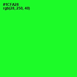 #1CFA28 - Green Color Image