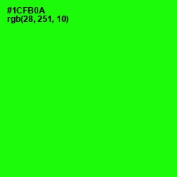 #1CFB0A - Green Color Image