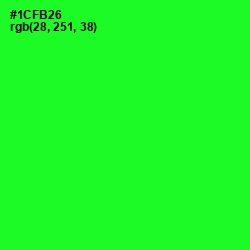 #1CFB26 - Green Color Image