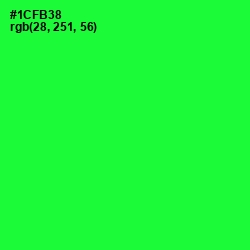 #1CFB38 - Green Color Image