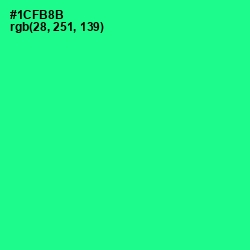 #1CFB8B - Shamrock Color Image