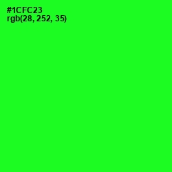 #1CFC23 - Green Color Image