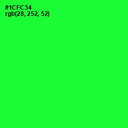 #1CFC34 - Green Color Image