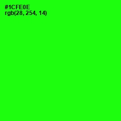 #1CFE0E - Green Color Image