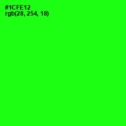 #1CFE12 - Green Color Image