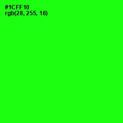 #1CFF10 - Green Color Image