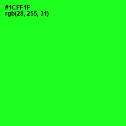 #1CFF1F - Green Color Image