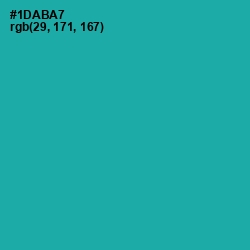 #1DABA7 - Eastern Blue Color Image