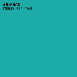 #1DABA8 - Eastern Blue Color Image