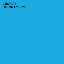 #1DABE4 - Curious Blue Color Image