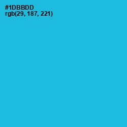 #1DBBDD - Cerulean Color Image