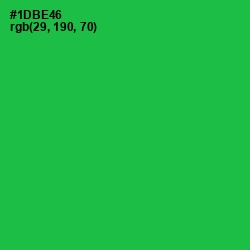 #1DBE46 - Green Haze Color Image