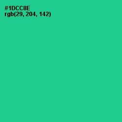 #1DCC8E - Caribbean Green Color Image