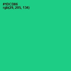 #1DCD86 - Caribbean Green Color Image