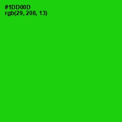 #1DD00D - Green Color Image