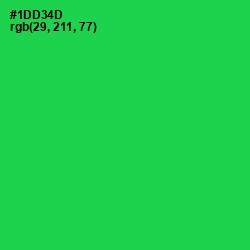 #1DD34D - Malachite Color Image