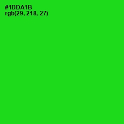 #1DDA1B - Green Color Image