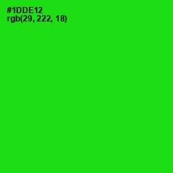 #1DDE12 - Green Color Image