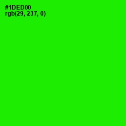 #1DED00 - Green Color Image