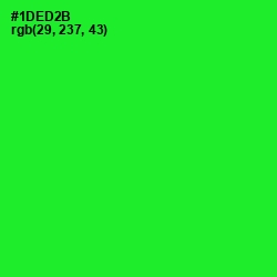 #1DED2B - Green Color Image