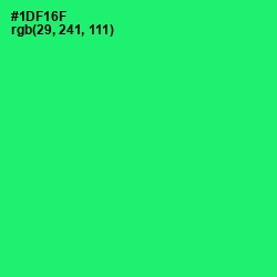 #1DF16F - Spring Green Color Image