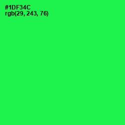 #1DF34C - Malachite Color Image