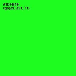 #1DFB1F - Green Color Image