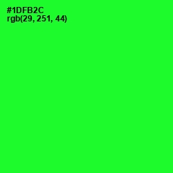 #1DFB2C - Green Color Image