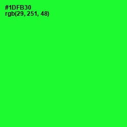 #1DFB30 - Green Color Image