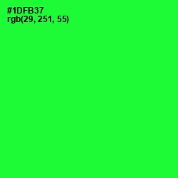 #1DFB37 - Green Color Image