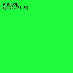 #1DFB3B - Green Color Image