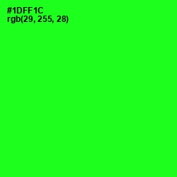 #1DFF1C - Green Color Image